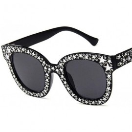 Cat Eye Stars Dot Cat Eye Sunglasses Women Fashion Women Sun Glasses Female Eyewear 7 - 4 - C418XE9G4IW $7.98