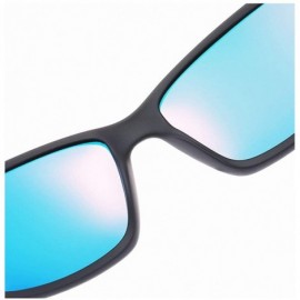 Square men's polarized sunglasses sports elastic paint colorful brand fashion designer polarized sunglasses - CD18WWORZLS $22.14