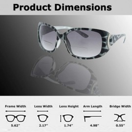 Oversized Bifocal Sunglasses Readers UV400 Protection Outdoor Reading Glasses for Women - Silver - C311O25EUZ7 $14.22