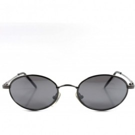 Oval Old Fashion 80s 90s Mens Womens Indie Vintage Style Round Oval Sunglasses - Gunmetal - CG1896YAEK9 $15.12