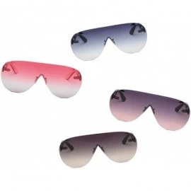 Aviator Women Rimless Aviator Oversized Fashion Sunglasses - Purple - CO18I9TSIQA $7.84