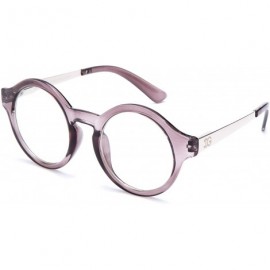 Round Unisex Clear Lens Round Shaped John Lennon Inspired Glasses - Grey - C211LOD8Q69 $8.70