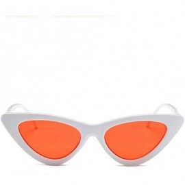 Oval Sunglasses Goggles Eyeglasses Glasses Eyewear Polaroid - White Orange - CX18QRK2OHQ $8.57