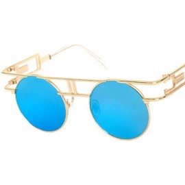 Round Round Sunglasses Men Women Fashion Glasses Retro Frame Vintage Sunglasses - C8 - C818WXSDMZK $41.12