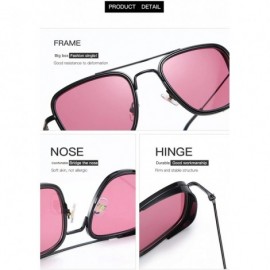 Square Square Frame Sunglasses Trendy Glasses for Women Superstar - Blackblue - CY18AY20NK6 $10.54