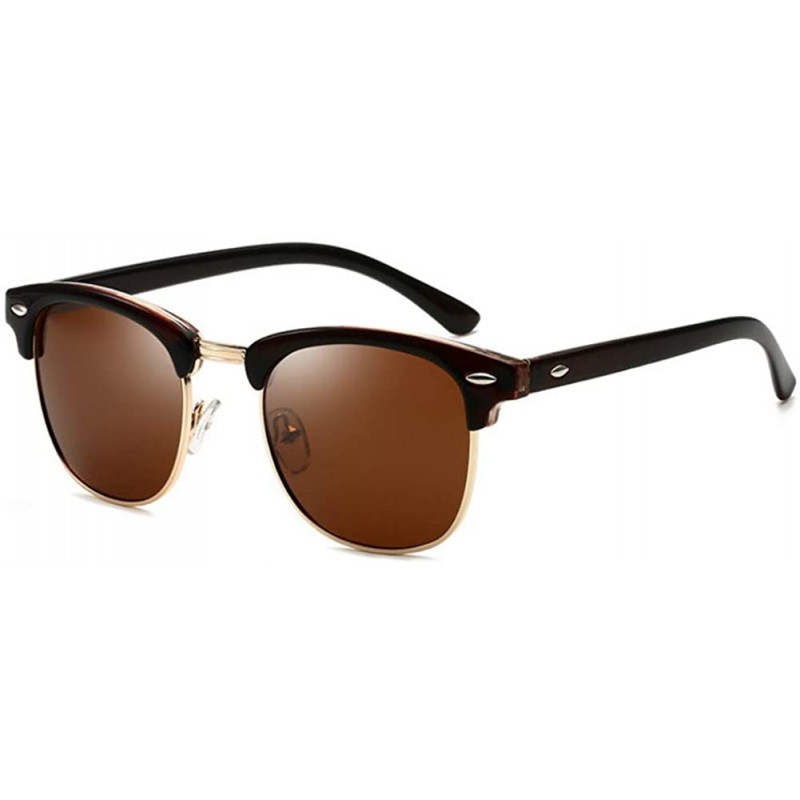 Rimless retro design unisex polarzied sunglasses men RB3016 UV400 women sun glasses - Black Brown - CJ18UE5OC4D $9.81