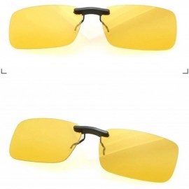 Goggle Unisex Polarized Clip Sunglasses Driving Night Vision Lens Anti-UVA Anti-UVB Cycling Riding Equipment - Brown - C8198A...