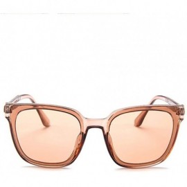 Oversized Polarized Fashion Sunglasses-Mirrored Lens Goggle Eyewear - Pink - CI18OZ7DKQY $6.78