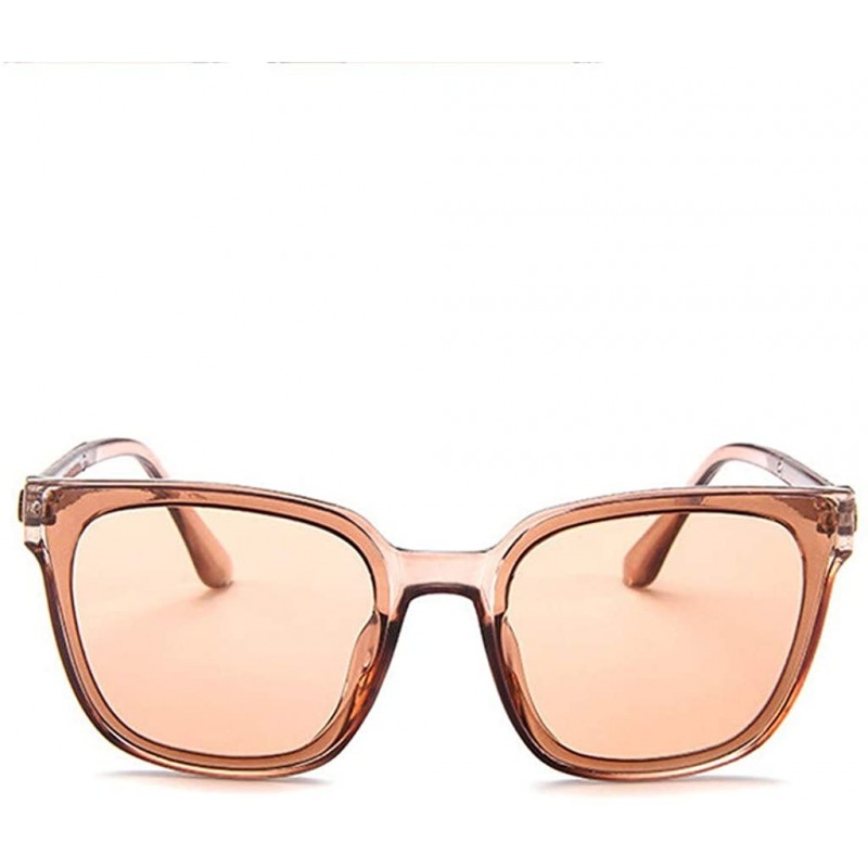 Oversized Polarized Fashion Sunglasses-Mirrored Lens Goggle Eyewear - Pink - CI18OZ7DKQY $6.78