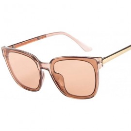 Oversized Polarized Fashion Sunglasses-Mirrored Lens Goggle Eyewear - Pink - CI18OZ7DKQY $6.78