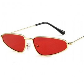 Aviator Small Ctue Retro Cat Eye Sunglasses Women Brand Designer Vintage Metal Sun C3 - C6 - CG18YQUEW58 $9.54