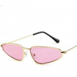 Aviator Small Ctue Retro Cat Eye Sunglasses Women Brand Designer Vintage Metal Sun C3 - C6 - CG18YQUEW58 $9.54