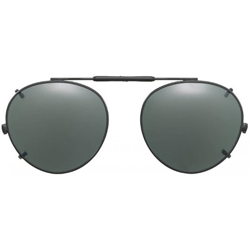 Round Visionaries Polarized Clip on Sunglasses - Round - Bronze Frame - 50 x 45 Eye - CF12MZEJN1H $36.60