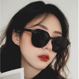 Round Fashion Men Womens Sunglasses UV 400 Retro Vintage Round Frame Glasses - Black - CM196E0H0O3 $16.89