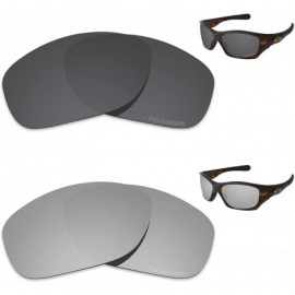 Oval Performance Replacement Lenses Pit Bull Polarized Etched - Value Pack - Carbon Black & Silver Metallic - CU18I6G8A6R $35.45