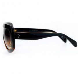 Oversized Futuristic Fashion Sunglasses Unisex Oversized Frame Shield Shades UV 400 - Black Tortoise - CH186KT5OOE $10.90