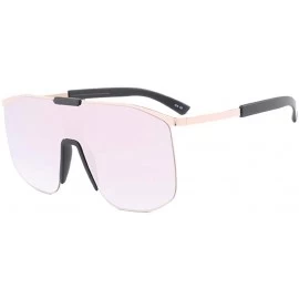 Square Unisex Square Oversized Sunglasses for Women Men UV Protection Fashion Large Frame Metal Frame - C2 - CO198W3958H $12.63