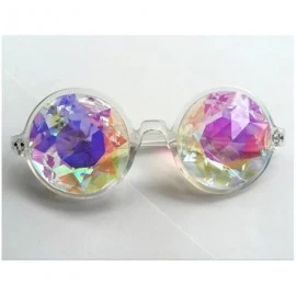 Goggle Kaleidoscopic Prism Eyeglasses - Kaleidoscope Halloween Cosplay Goggles 2PCS - Black + Clear - CQ185U8DW94 $21.09