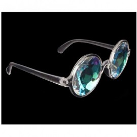 Goggle Kaleidoscopic Prism Eyeglasses - Kaleidoscope Halloween Cosplay Goggles 2PCS - Black + Clear - CQ185U8DW94 $21.09