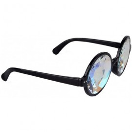 Goggle Kaleidoscopic Prism Eyeglasses - Kaleidoscope Halloween Cosplay Goggles 2PCS - Black + Clear - CQ185U8DW94 $21.09