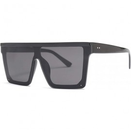 Square Vintage Ovesized Sunglasses Women Shades Luxury Brand RimlSquare Sun Glasses Men Black Dames - CE1985H09WH $21.50