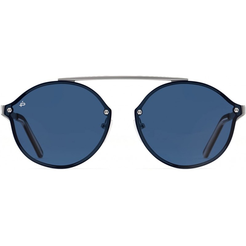 Cat Eye Places We Love Collection "The Orient" Polarized Round Sunglasses - Gunmetal/Blue Mirror - CO18DNHTW9H $23.24