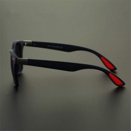 Semi-rimless Fashion Square Ladies Polarizing Sunglasses Men's Glasses Retro Driving Sunglasses - C5 - CG194OEKH8Q $24.88