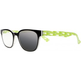 Square Transition Photochromi Check Pattern Square Nerd Reading Glasses UV400 Sunglasses - Green - CJ18CLU47UY $14.84