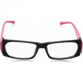 Square Color Frame Square Sunglasses - Black & Dark Pink - C411KWO6I6L $13.31