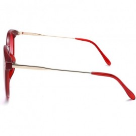 Oversized Fashion Design Oversized Round Women Sunglasses UV400 B2463 - Red - CD18M9D962O $13.40