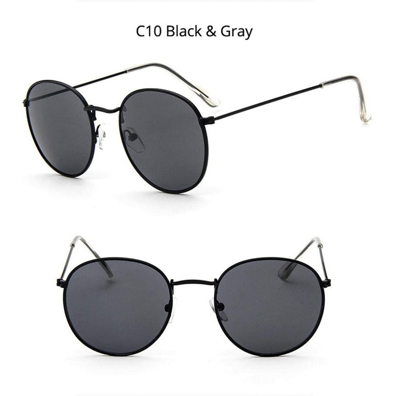 Square Retro Metal Frame Sunglasses Women Men Red Green Lens Mirror Black Silver Gold Shades Sexy Ladies Sun Glasses - C9198A...