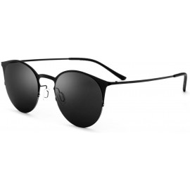 Wrap Sunglasses Rectangular Protection Popular - Black Frame/Gray Lens - C01997LMLUW $33.89