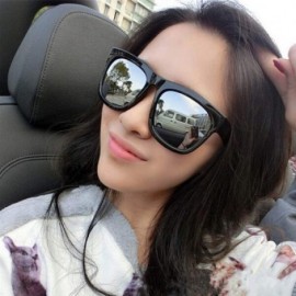 Square Oversized Sunglasses Coating Classic Glasses - Gold - CB197TXYQO2 $27.18