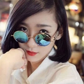 Round Round Steampunk Sunglasses Men Women Luxury Eyewear Mirror Punk Sun Glasses Vintage Female Male Eyeglasses Punk - C918W...