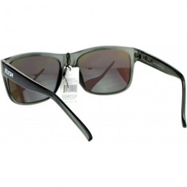 Square KUSH Unisex Sunglasses Slate Gray Square Frame Mirror Lens UV 400 - Gray (Teal Mirror) - CX186SXYQAH $10.28