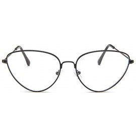 Cat Eye Cat eye Retro Metal Glasses Frame Women's Decorative Eyeglasses Unisex-adult Eyewear - C3 - CQ18WKEW2DN $12.13