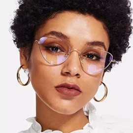 Cat Eye Cat eye Retro Metal Glasses Frame Women's Decorative Eyeglasses Unisex-adult Eyewear - C3 - CQ18WKEW2DN $12.13