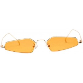 Cat Eye Women Fashion Cat Eye Sunglasses Party Tinted Lens Shades Eyewear - Yellow - CC195WORHOS $11.78