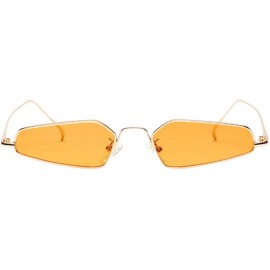 Cat Eye Women Fashion Cat Eye Sunglasses Party Tinted Lens Shades Eyewear - Yellow - CC195WORHOS $11.78