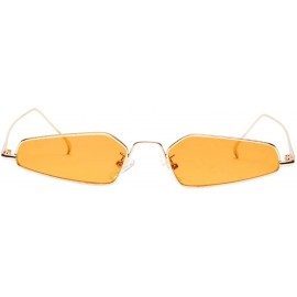 Cat Eye Women Fashion Cat Eye Sunglasses Party Tinted Lens Shades Eyewear - Yellow - CC195WORHOS $11.78