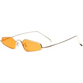 Cat Eye Women Fashion Cat Eye Sunglasses Party Tinted Lens Shades Eyewear - Yellow - CC195WORHOS $11.78