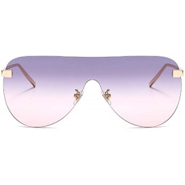 Round Fashion Round Metal Frame Sparkling Crystal Sunglasses UV Protection Eyewear Oversized - Gray & Pink - CR1906REXKH $15.29