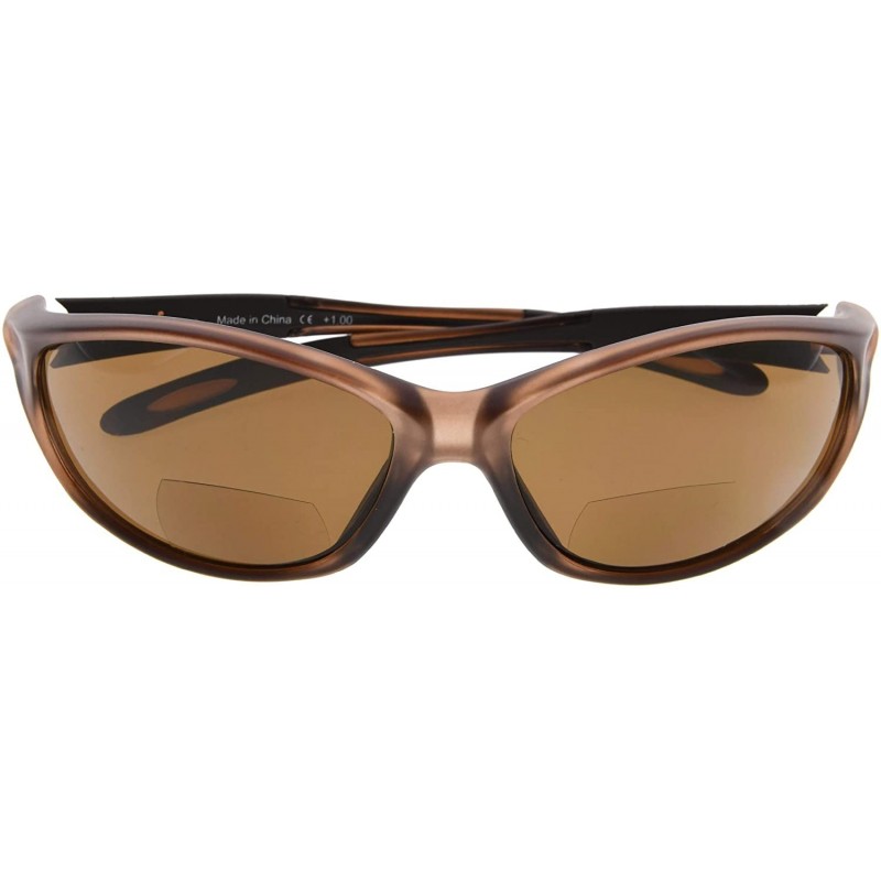 Sport Bifocal Sports Hiking Running Fishing Reading Sunglasses For Men And Women - Matte Brown - CP189AANMI5 $7.73