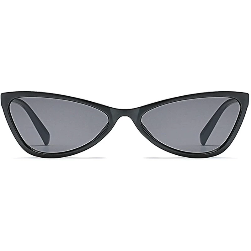 Oversized Retro Cat's Eye Sunglasses for women PC AC UV400 Sunglasses - Black Gray - CR18SAT255Y $11.61