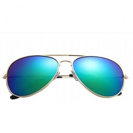 Aviator 2020 New Women Men Classic Unisex Retro Sunglasses Metal Frame Aviator Classic Sunglasses - Gold Green - CH193XEWQTT ...