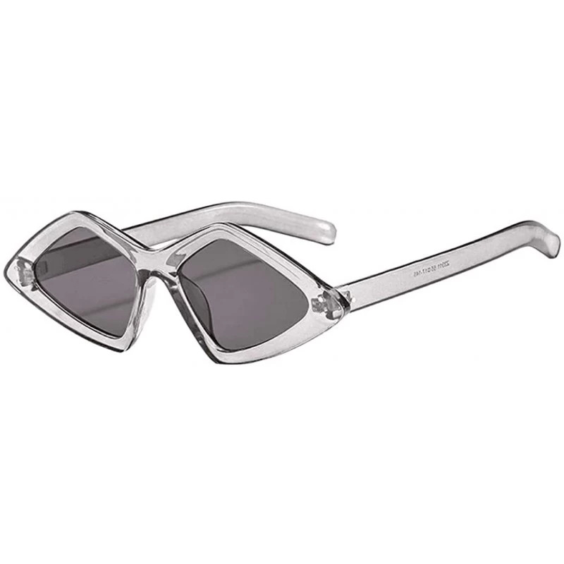 Oval Polarized Protection Sunglasses Diamond Sunglass - Clear - CN1902USALR $8.20