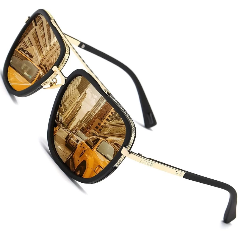 Oversized Fashion Oversized Aviator Polarized Sunglasses - Orange - CT182K36UAH $14.85