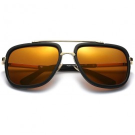 Oversized Fashion Oversized Aviator Polarized Sunglasses - Orange - CT182K36UAH $14.85