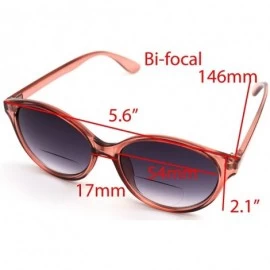 Aviator Vintage Women CatEye Round Reading Sun Readers Oversized (Z3 Shiny Brown Red/Bifocal - 1.00) - CN18EIZQYWS $18.46