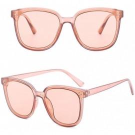 Oversized Women's Lightweight Oversized Fashion Sunglasses - Mirrored Polarized Lens - Pink - CS18RIZCD2Z $10.77